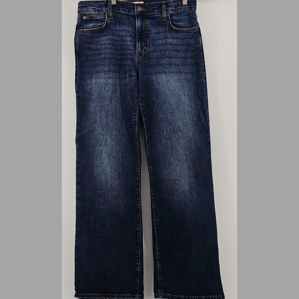 Hudson Women Rosalie Jeans Cotton Blend Dark Wash 30 High Rise Wide Leg NWT